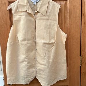 Yellow button down shirt